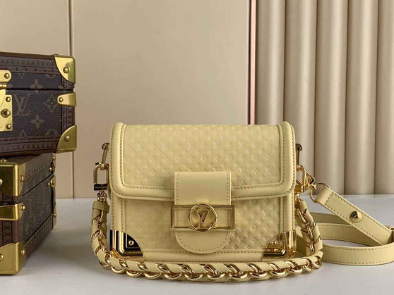 Louis Vuitton Mini Dauphine Shoulder Bag M22597 Yellow