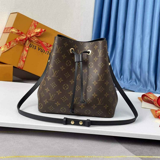 Louis Vuitton M44020 NéoNoé MM Bucket Bag Monogram Black