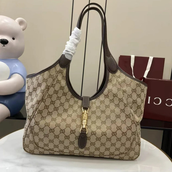 Gucci ‎‎Mercato medium tote bag 866645 dark brown GG canvas