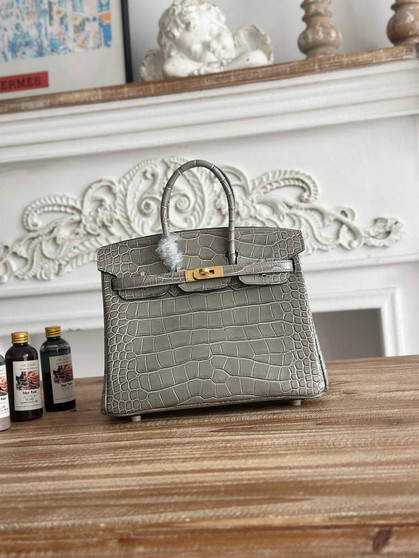Hermès Birkin Bag 25 Calfskin Gray