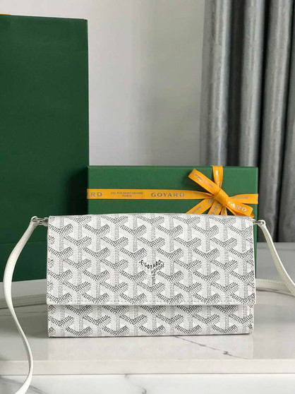 Goyard Varenne Continental Wallet 02019 Goyardine Canvas White