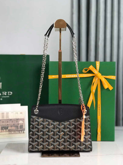 Goyard Rouette Structuré Mini Bag 020234 Goyardine Canvas Black