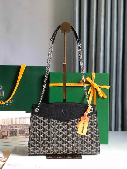 Goyard Rouette Structuré PM Bag 020805 Goyardine Canvas Black