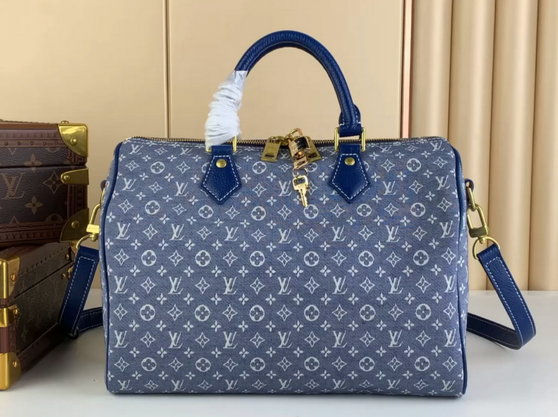 Louis Vuitton M59224 Speedy Bandoulière 30 Bag Monogram Blue