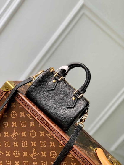 Louis Vuitton Nano Speedy Bag M82450 Black Leather