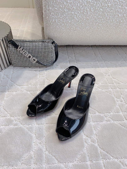 Christian Louboutin Me Dolly 100mm Patent Leather Mules - Black