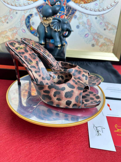 Christian Louboutin Miss Z Mule Ocelot 100mm Embroidered