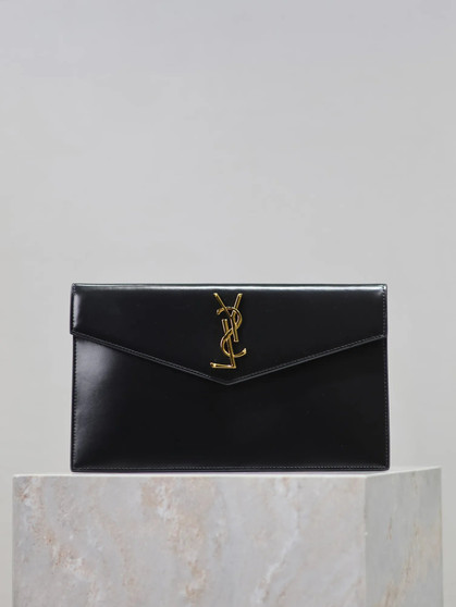YSL UPTOWN pouch, 5657391 in smooth leather black