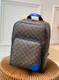 Louis Vuitton M45335 Dean backpack Monogram Blue - 31 x 41.5 x 15.5 cm / Monogram canvas Blue - View 1