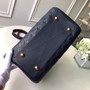 Louis Vuitton M42746 Montaigne MM Monogram Empreinte Leather Navy Blue