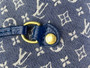 Louis Vuitton M40995 Neverfull MM Tote Bag Denim textile jacquard Blue
