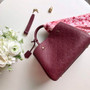 Louis Vuitton M41048 Montaigne MM Monogram Empreinte Leather Wine Red