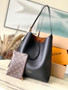 Louis Vuitton Low Key Hobo MM Bag M24856 Black Grained calfskin