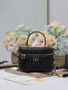 Dior Caro Small Vanity Case S5196 Black Cannage Lambskin