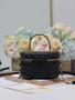 Dior Caro Small Vanity Case S5196 Black Cannage Lambskin