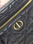 Dior Caro Small Vanity Case S5196 Black Cannage Lambskin