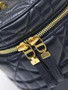 Dior Caro Small Vanity Case S5196 Black Cannage Lambskin
