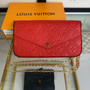 Louis Vuitton M63700 Félicie Pochette Monogram Leather Red