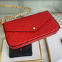 Louis Vuitton M63700 Félicie Pochette Monogram Leather Red