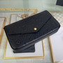 Louis Vuitton M64064 Félicie Pochette Monogram Leather Black