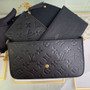 Louis Vuitton M64064 Félicie Pochette Monogram Leather Black