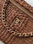 Chanel Classic Vanity with Chain, AP4385 Braided Raffia Brown - Default Title - View 5