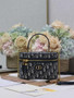 Dior Caro Small Vanity Case S5196 Blue Dior Oblique Jacquard