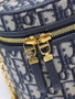 Dior Caro Small Vanity Case S5196 Blue Dior Oblique Jacquard