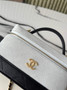 Chanel Vanity with Chain Mini | AP5186 White Suede Bag