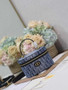 Dior Caro Small Vanity Case S5196 Blue Denim Dior Oblique Jacquard