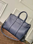 Louis Vuitton Georges Tote MM Bag M11663 blue calfskin leather
