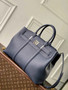 Louis Vuitton Georges Tote MM Bag M11663 blue calfskin leather