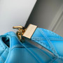Louis Vuitton GO-14 MM Malletage Leather Bag M24185 Blue Lambskin