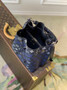 Louis Vuitton Muria Bucket Bag M59554 - Blue Leather Handbag