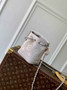 Louis Vuitton Nano Noé Bag M14224 Gray White Leather