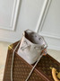 Louis Vuitton Nano Noé Bag M14224 Gray White Leather