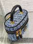 Dior 30 Montaigne Mini Vanity Case S2332 Blue Denim Dior Oblique Jacquard