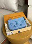 Louis Vuitton Mini Pochette Accessoires M80732 Blue Leather