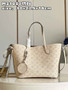 Louis Vuitton M21850 Blossom MM Bag Mahina Leather In Crème Beige