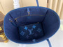 Louis Vuitton M46514 Neverfull MM Monogram Empreinte Leather Blue
