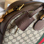 Gucci 723309 Savoy medium bowling bag Beige GG Supreme canvas