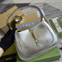 Gucci ‎636709 Jackie 1961 small shoulder bag silver leather - Default Title - View 1