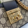 Gucci Padlock small shoulder bag 811705 in black leather