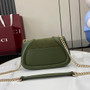 Gucci Blondie mini shoulder bag in green suede �?15711
