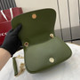 Gucci Blondie mini shoulder bag in green suede �?15711