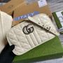 Gucci ‎447632 GG Marmont small shoulder bag White - Default Title - View 1