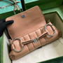 Gucci Horsebit Chain medium shoulder bag �?64255 in Rose Beige leather
