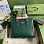 Gucci 702721 Diana Small Tote Bag Green Leather