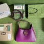 Gucci 726274 Aphrodite medium shoulder bag Purple soft leather - Default Title - View 3