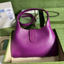 Gucci 726274 Aphrodite medium shoulder bag Purple soft leather - Default Title - View 2